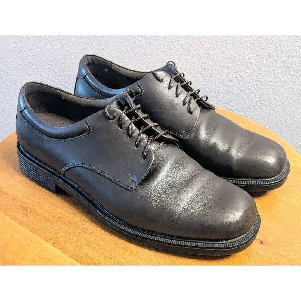 Rockport Men's 12 M Margin Oxford Brown Leather Dress Casual Shoes K71225